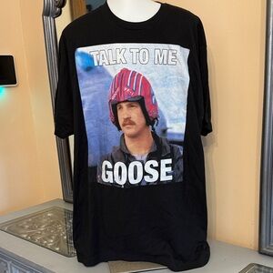 Top Gun Mens XL 2020 Black Graphic Tee Talk to Me Goose
